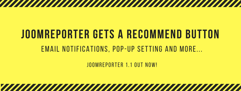JoomReporter gets a Recommend button!